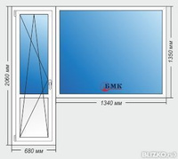 Пластиковый балконный блок для 504 серии veka whs 2150*2245 .