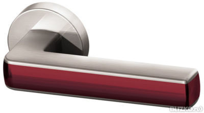 Ручка раздельная Armadillo CUBE URB3 SN/Bordo-18 Матовый никель/бордовый