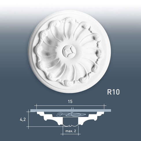 Розетка потолочная R10