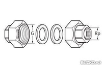 Гайка R1/2"хG1"С/Ч RS 15