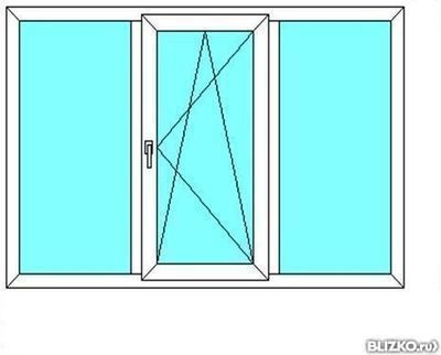 Пластиковое окно 3-х створчатое DARRIO PRO
