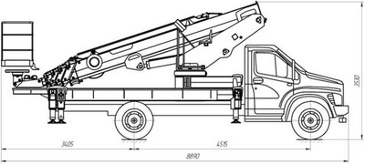 Автовышка ВИПО 28-01 на шасси ГАЗон Next C41R33 от компании Вектор
