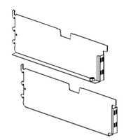 Полкодержатель базовый (левый+правый) 500 мм, комплект (унив. для 25/50 серии), Глянец,RAL9016 Белый