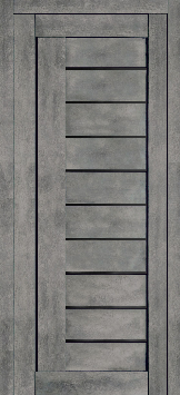 Дверь межкомнатная Турин-7 Бетон темный, ДО 400-900