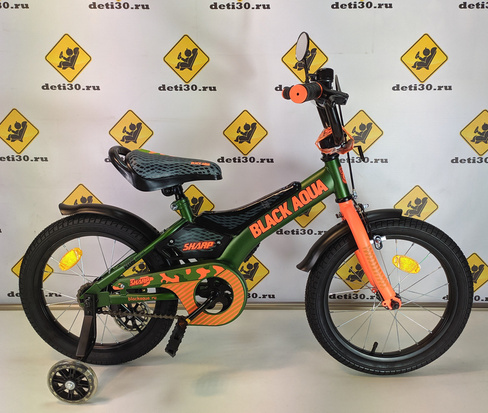 Велосипед детский от 4 лет Black Aqua Sharp зеленый-оранжевый