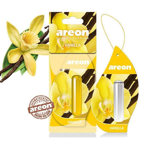 Освежитель "Areon" Liquid 5 Ml Vanilla/Ваниль, Подвесной Гелевый