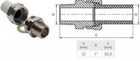 ПП Соединение разборное D32*1 нар. рез "EK" ECOPLASTIK