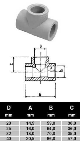 ПП Тройник D20 "EK" ECOPLASTIK