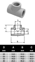 ПП Тройник D20 "EK" ECOPLASTIK