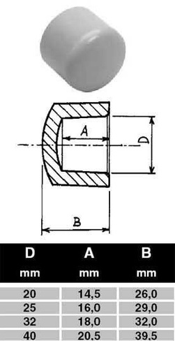 ПП Заглушка D40 "EK" ECOPLASTIK