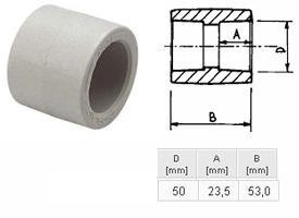 ПП Муфта D50 "EK" ECOPLASTIK