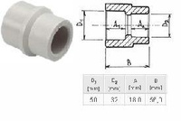 ПП Муфта D50*32 вн/нар Переходная "EK" ECOPLASTIK