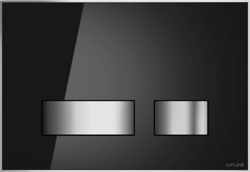 Клавиша 2-х кн "Cersanit" MOVI чёрн глянц P-BU-MOV/Blg/Gl