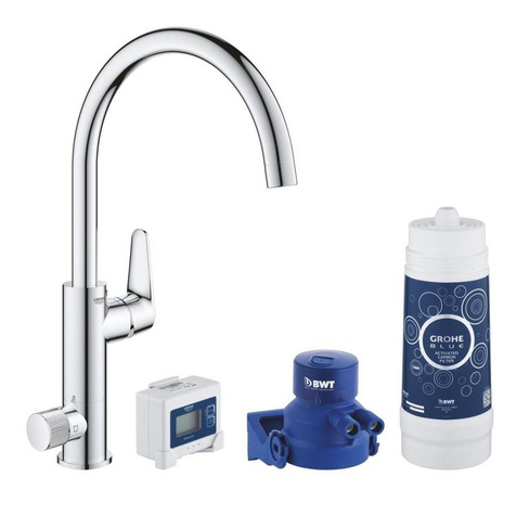 BLUE PURE BAUCURVE Смеситель для мойки 30385000 м фил 3/8 GROHE