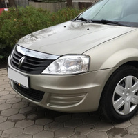 Бампер передний в цвет кузова Renault Logan 1 (2009-2015) фаза 2 в сборе с решеткой КУЗОВИК