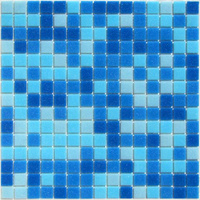 Мозаика Bonaparte Стеклянная Aqua 100 (на бумаге) 32,7х32,7 см