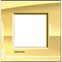 Рамка Bticino LivingLight прямоугольная на 1 пост, золото