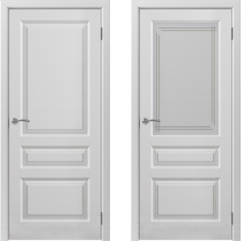 Дверь межкомнатная Тандор Беннати 2 массив сосны, Белый жемчуг