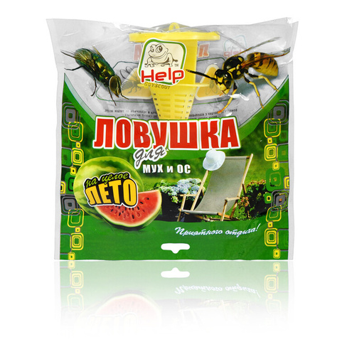 Ловушка HELP для мух и ос, 21x21 см.