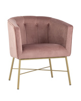 Кресло Шале велюр розовый Stool Group Шале розовый обивка велюр ножки метал