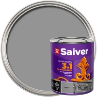 Антикоррозионная эмаль Saiver цвет серый 0.8 кг SAIVER Гр.-эм. по ржавч. Saiver серая 0.8кг