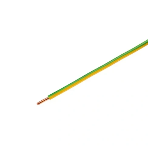 Кабель Камкабель ПУВ 1x4 мм на отрез ГОСТ цвет зеленый КАМКАБЕЛЬ Провод