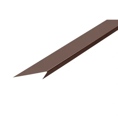 Планка завершающая 65х15мм 2м 0.4мм RAL8017 коричневый Без бренда Аксессуары для сайдинга