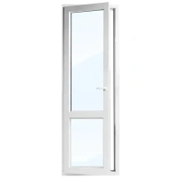Балконная дверь ПВХ Veka одностворчатая 2130х700 мм (ВхШ) левая поворотно-откидная двухкамерный стеклопакет белый/белый