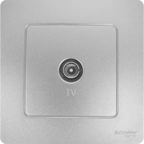 Коннектор ТВ встраиваемый Schneider Electric Blanca цвет алюминий SCHNEIDER ELECTRIC нет