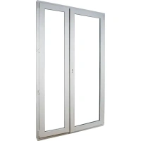 Пластиковое балконная дверь ПВХ Deceuninck двустворчатая 210x120 мм (ВхШ) однокамерный стеклопакет белый DECEUNINCK None