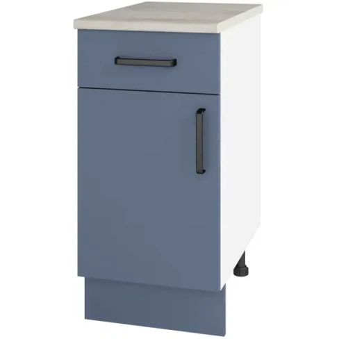 Шкаф напольный с ящиком Нокса 40х86х56 см ДСП цвет голубой Без бренда