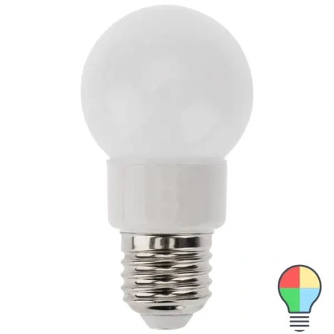 Лампа светодиодная E27 9 LED ø50 мм RGB Без бренда None