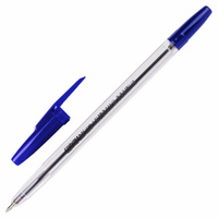 Ручка шариковая CORVINA "51 Classic", СИНЯЯ, корпус прозрачный, узел 1 мм, линия письма 0,7 мм, 40163/02