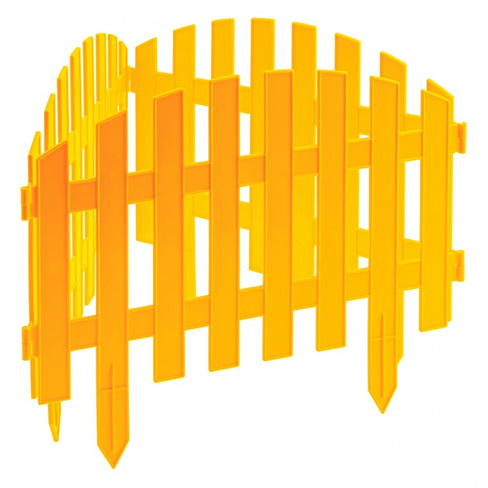 Забор декоративный "Винтаж", 28 х 300 см, желтый, Россия, Palisad PALISAD