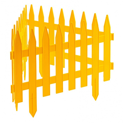 Забор декоративный "Рейка", 28 х 300 см, желтый, Россия, Palisad PALISAD