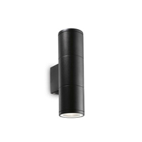 Уличный настенный светильник Ideal Lux GUN AP2 SMALL NERO 100395