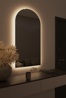Зеркало 120х60 см безрамное интерьерное с подсветкой 4000 К парящее настенное серия "Palermu"