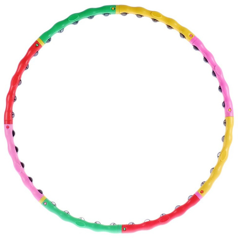 Обруч с массажными колесиками onlytop, разборный, d=98 см, толщина 3 см, цвет разноцветный ONLYTOP