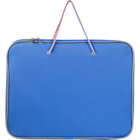 Папка-портфель тканевая Attache A4 синяя (360x20x270 мм, 1 отделение)