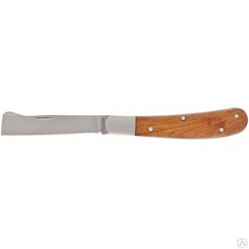 Нож садовый складной, копулировочный, 173 мм, деревянная рукоятка, Palisad