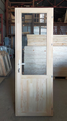 Деревянная входная дверь ДВСПц со стеклопакетом