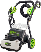 Мойка высокого давления GreenWorks GPW G8II (PRC, 2800 Вт, 160 бар, 500 л/ч, шланг 10 м, вес 29 кг)