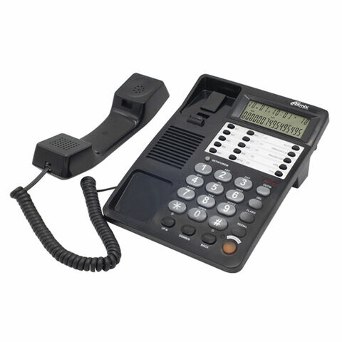 Телефон RITMIX RT-495 black АОН спикерфон память 60 номеров тональный/импульсный режим черный 80002152