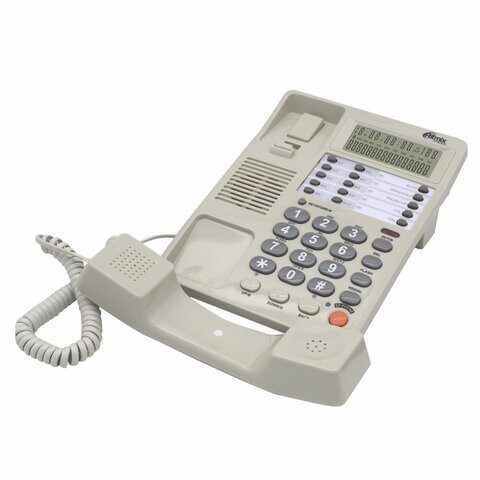 Телефон RITMIX RT-495 white АОН спикерфон память 60 номеров тональный/импульсный режим белый 80002153