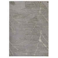 Ковер 0,6х1,1 м прямоугольный Almira листья серо-золотой