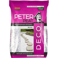 Мраморная крошка Peter Peat Deco Line фракция 5-10 мм белый, 0.5 л, 15 кг