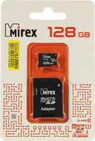 Карта памяти Mirex microsdxc 128gb class 10 uhs-i + адаптер (13613-ad10s128