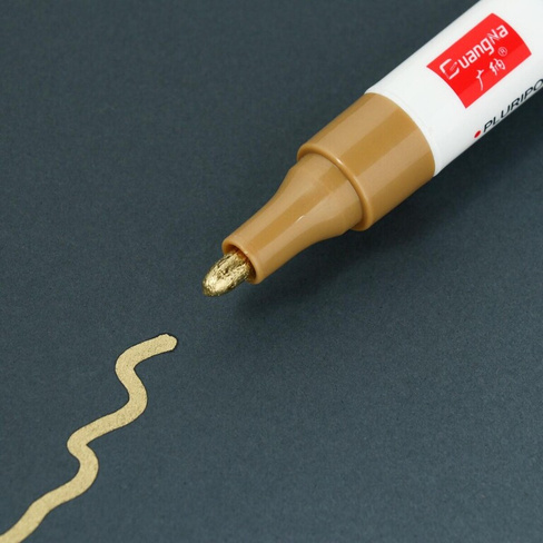 Маркер - карандаш, краска для шин водонепроницаемая на масляной основе, золотистый No brand