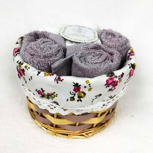 Набор из 6 полотенец для рук Evita цвет: фиолетовый (30х30 см - 6 шт)