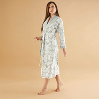 Банный халат Delinda цвет: серо-белый (L-XL)